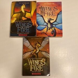 Wings Of Fire books 10, 11, and 12.